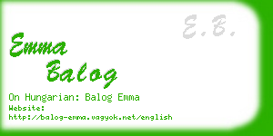 emma balog business card